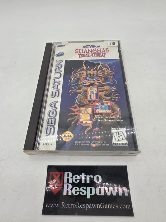 Shanghai Triple Threat - Sega Saturn (Complete)