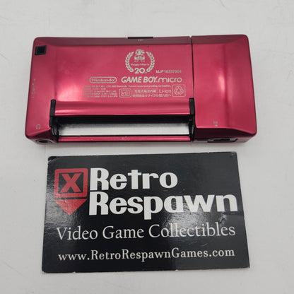 GBA Micro [20th Anniversary Edition] - GameBoy Advance (Console and Charger)