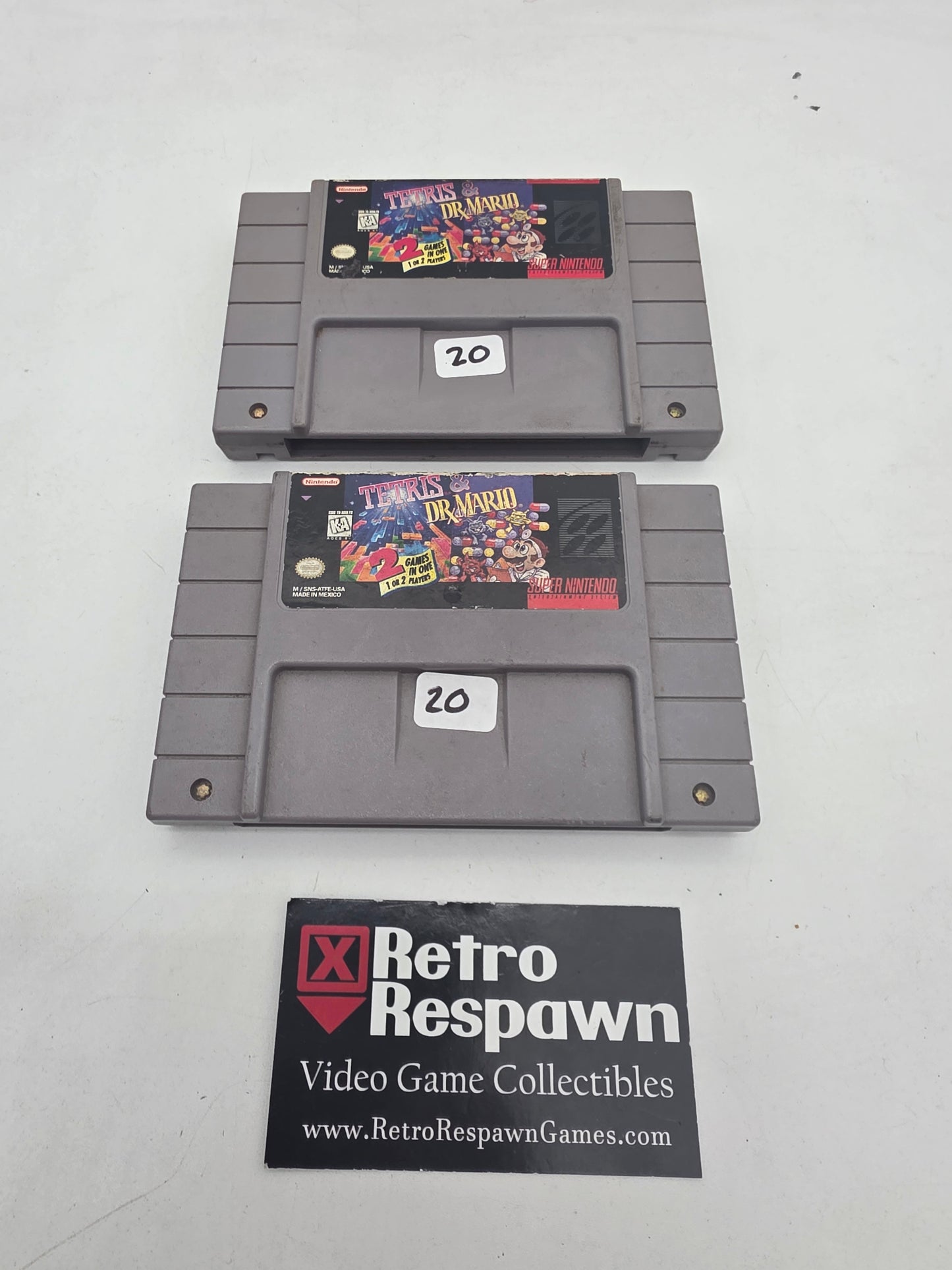 Tetris and Dr. Mario - Super Nintendo (Game Only)