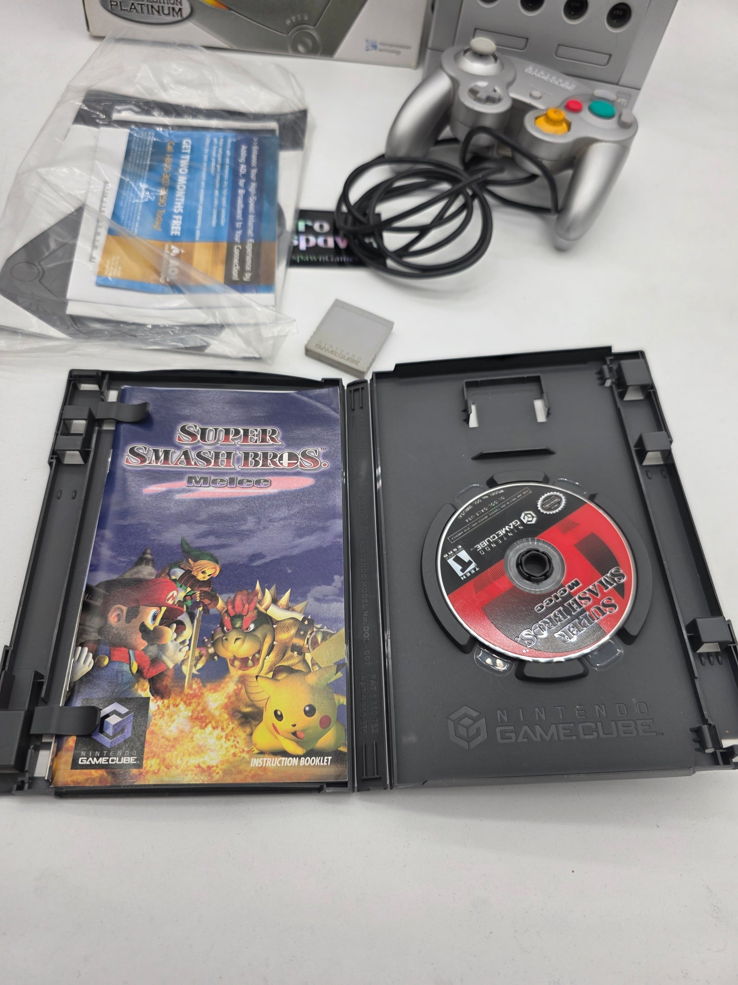 Platinum GameCube system [Melee Bundle] - Gamecube (Complete)