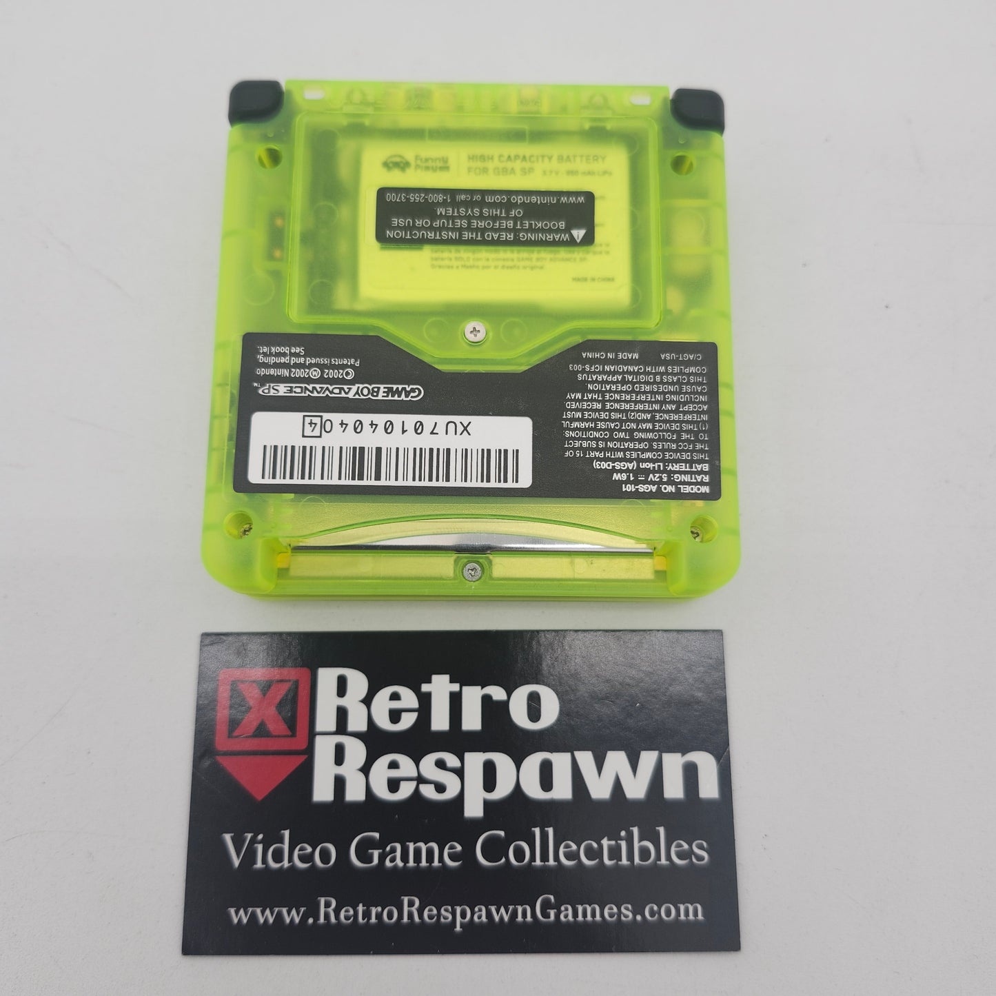GBA SP [101 Reshelled, Neon Yellow Samus] - Nintendo GameBoy Advanced SP (Console + Charger)
