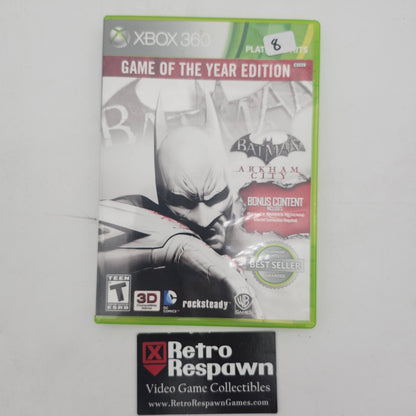 Batman: Arkham City [Game of the Year Platinum Hits] - Xbox 360 (Complete)