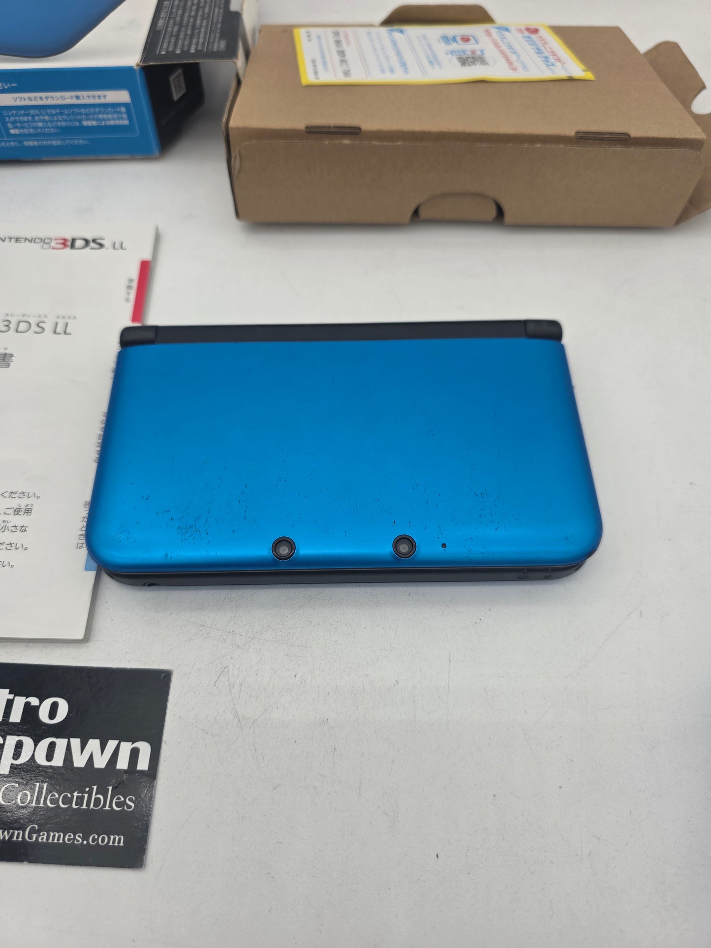 Modded Nintendo 3DS LL Blue & Black - JP Nintendo 3DS (Complete)