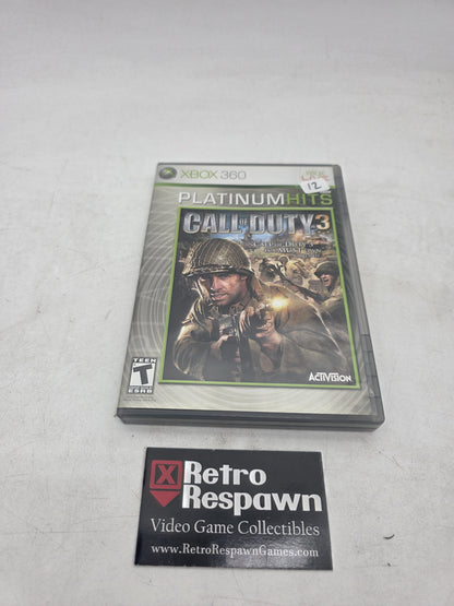 Call of Duty 3 [Platinum Hits] - Xbox 360 (Complete)