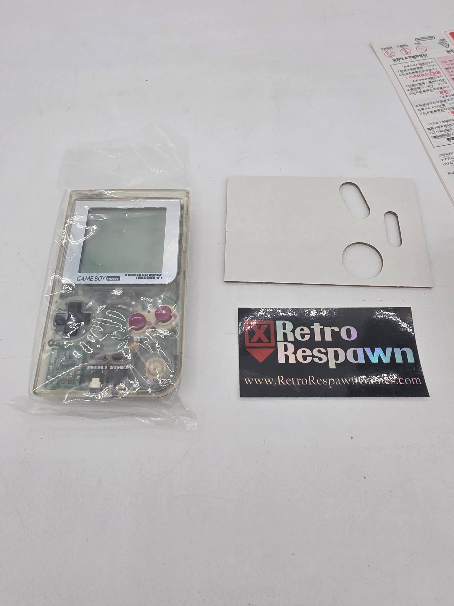 Gameboy Pocket [Limited Edition Famitsu Skeleton Model-F] - JP GameBoy (Complete)