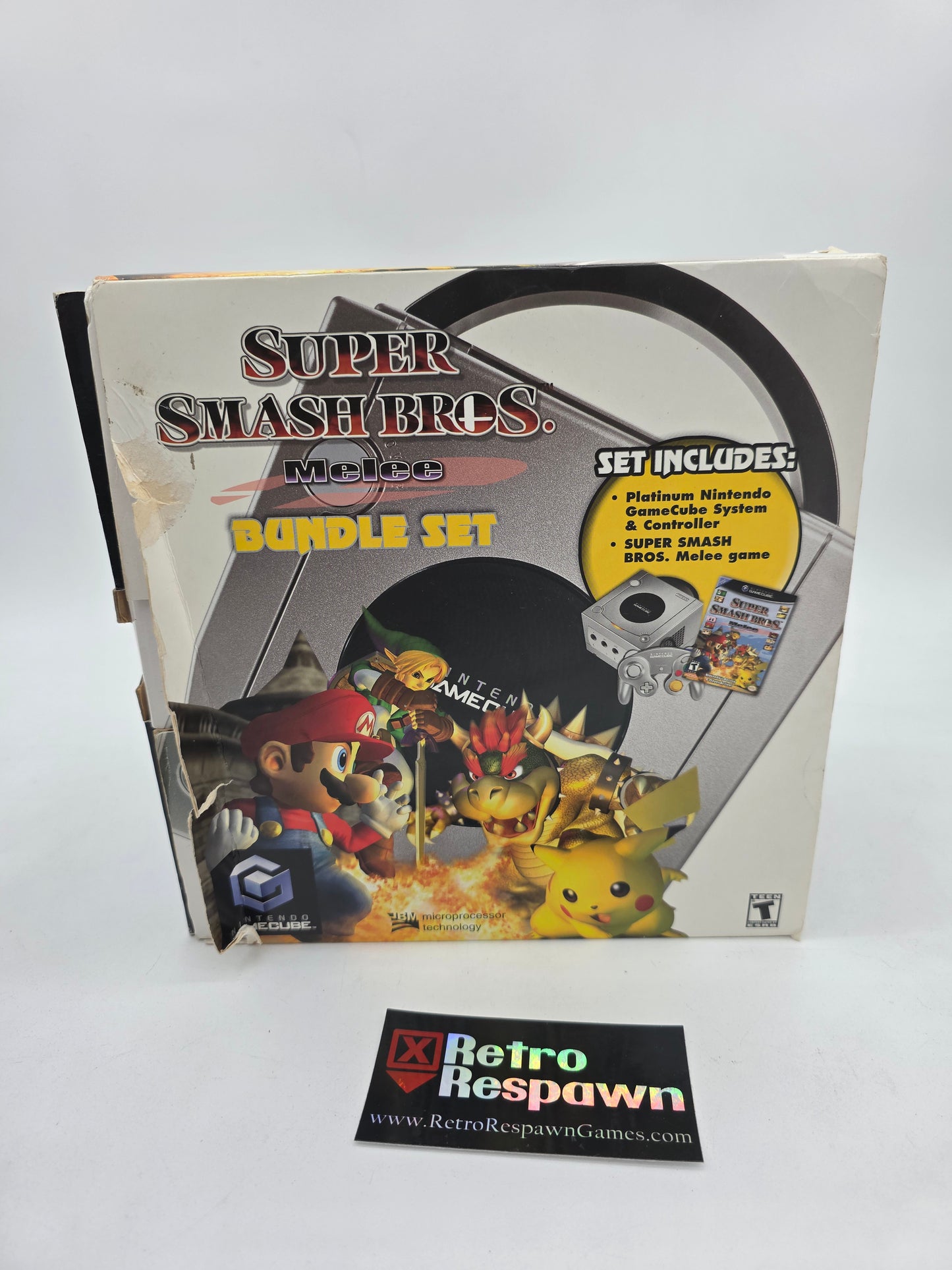 Platinum GameCube system [Melee Bundle] - Gamecube (Complete)