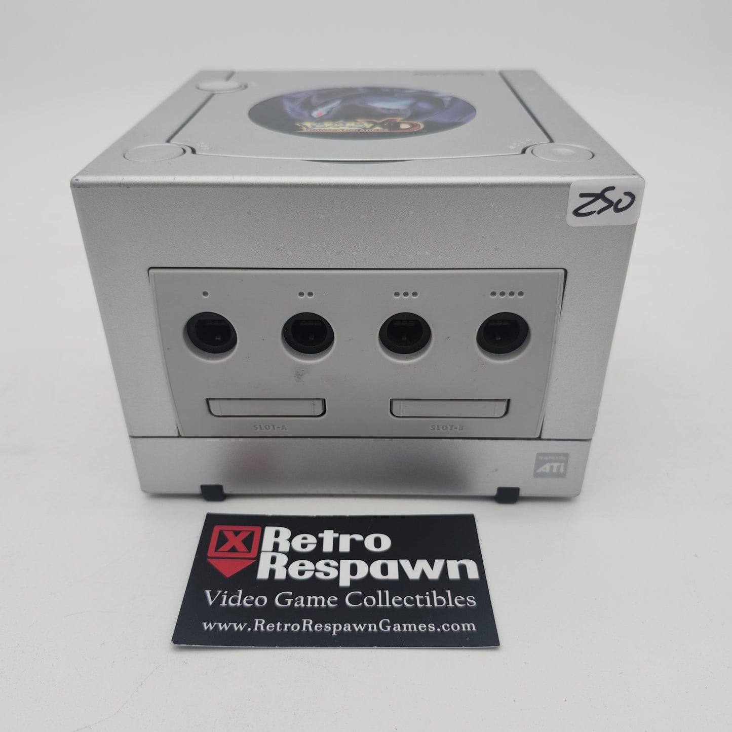 Platinum GameCube System [Pokemon XD: Gale of Darkness Faceplate] - Gamecube (Console+Controller+Wires)