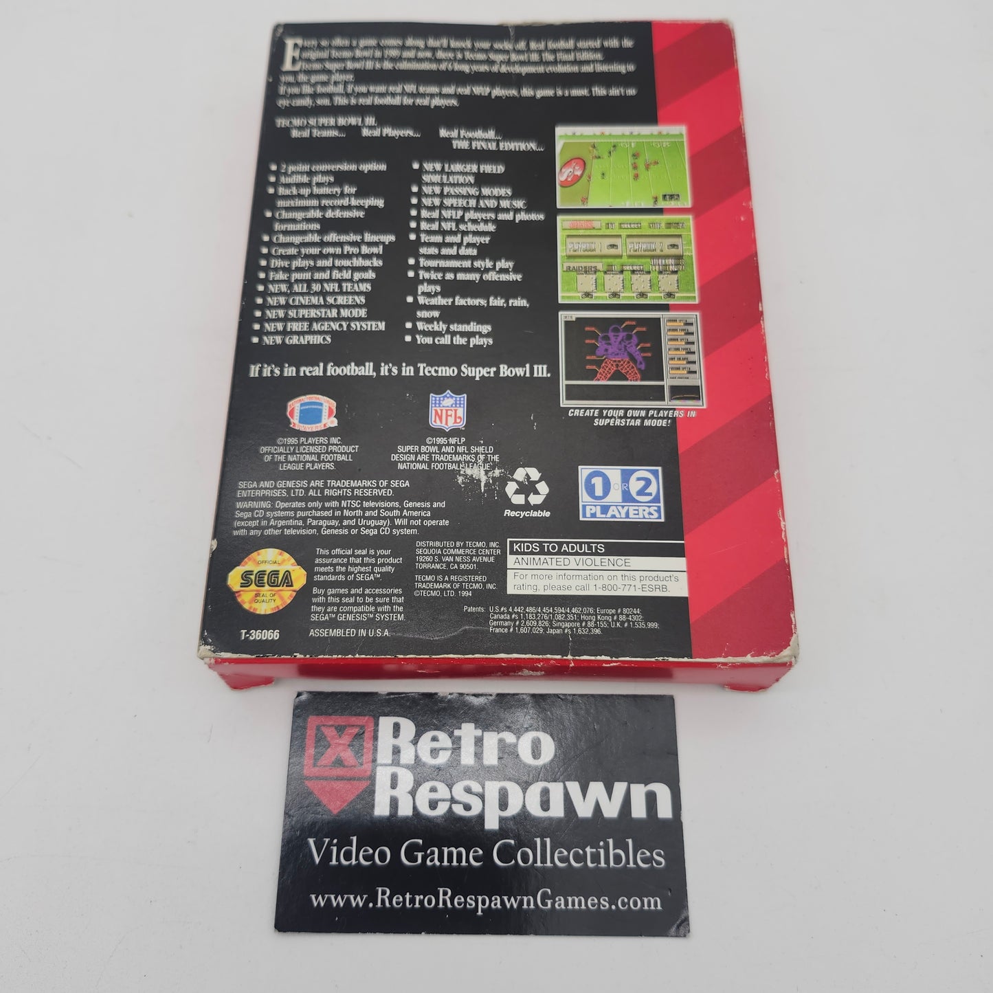 Tecmo Super Bowl III - Sega Genesis (Complete)