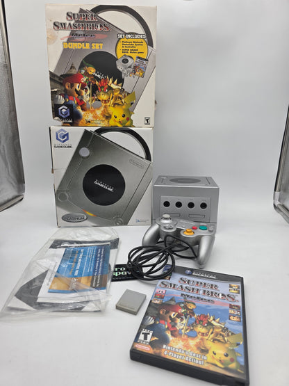 Platinum GameCube system [Melee Bundle] - Gamecube (Complete)
