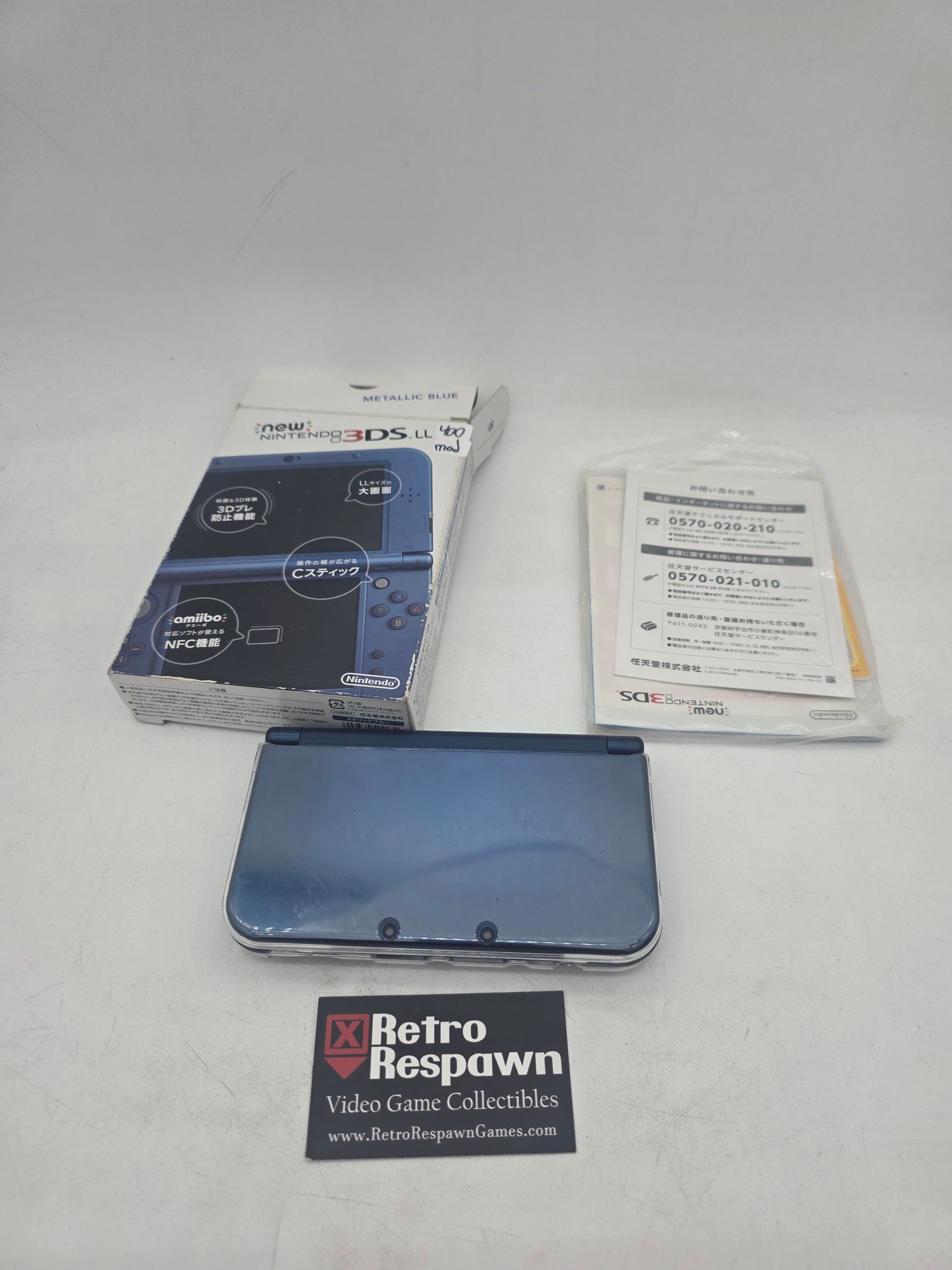 Modded Metallic Blue New Nintendo 3DS - JP Nintendo 3DS (Complete)