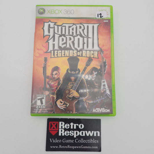 Guitar Hero III Legends of Rock - Xbox 360 (Complete)