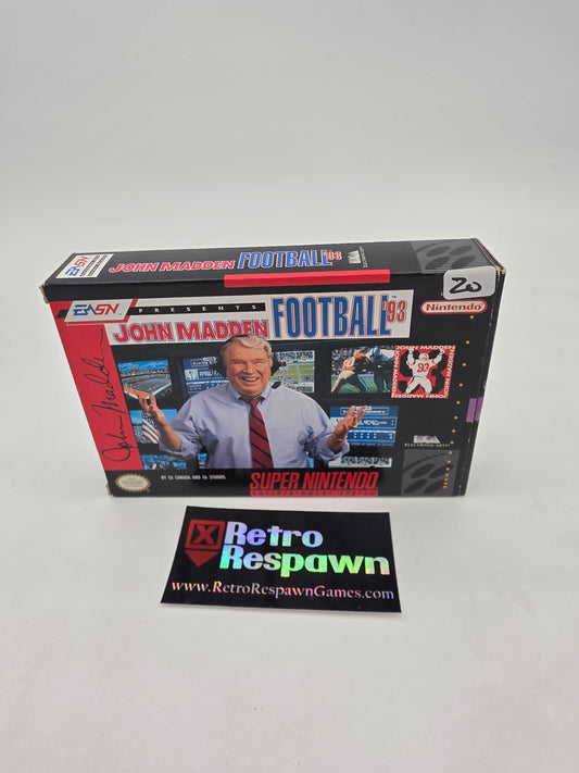 Madden 93 - Super Nintendo (Complete)