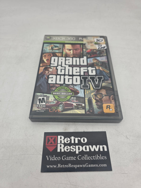 Grand Theft Auto IV [Platinum Hits] - Xbox 360 (Complete W/Map)