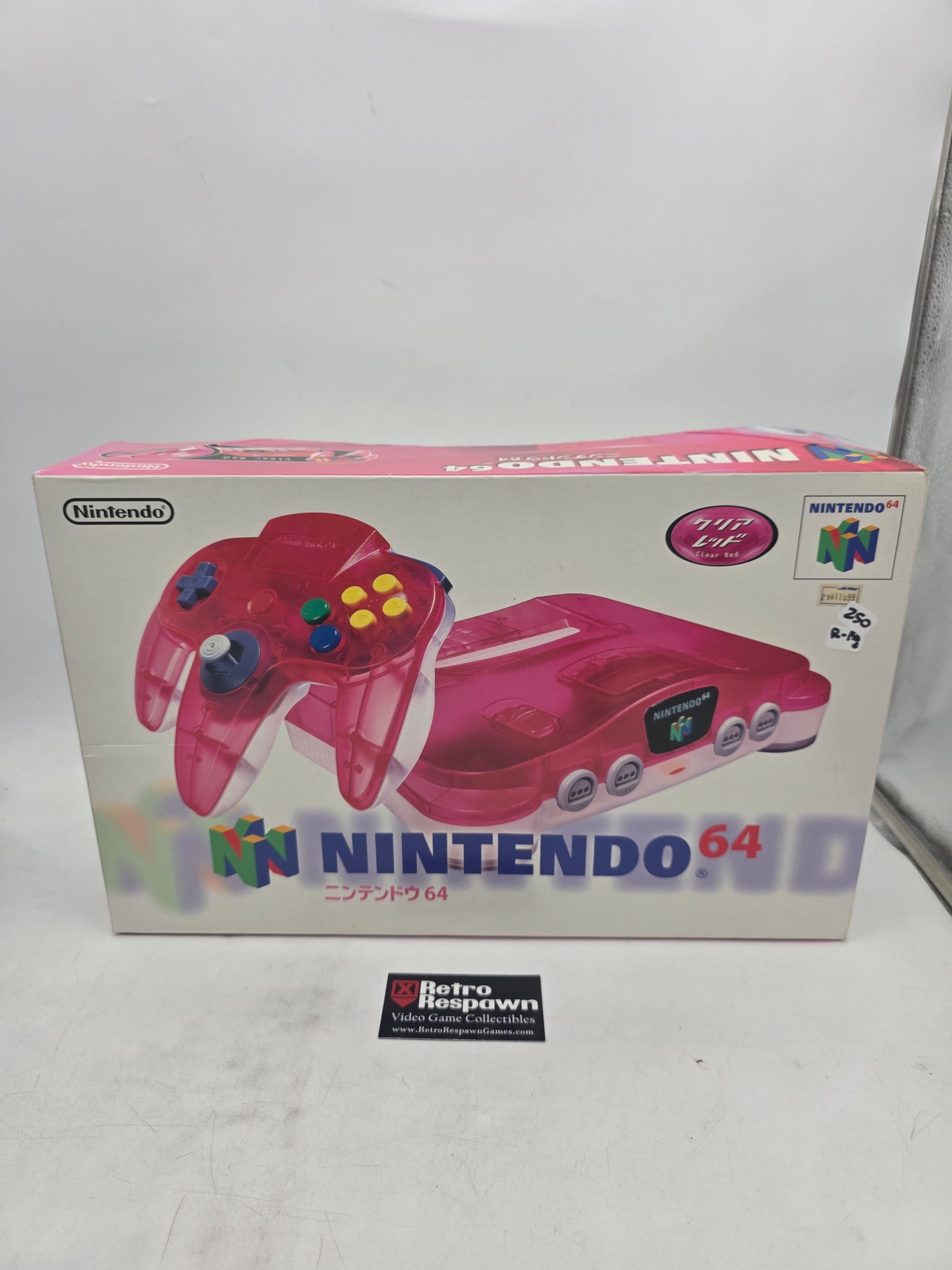 Region Free Clear White & Red Nintendo 64 System - JP Nintendo 64 (Complete)