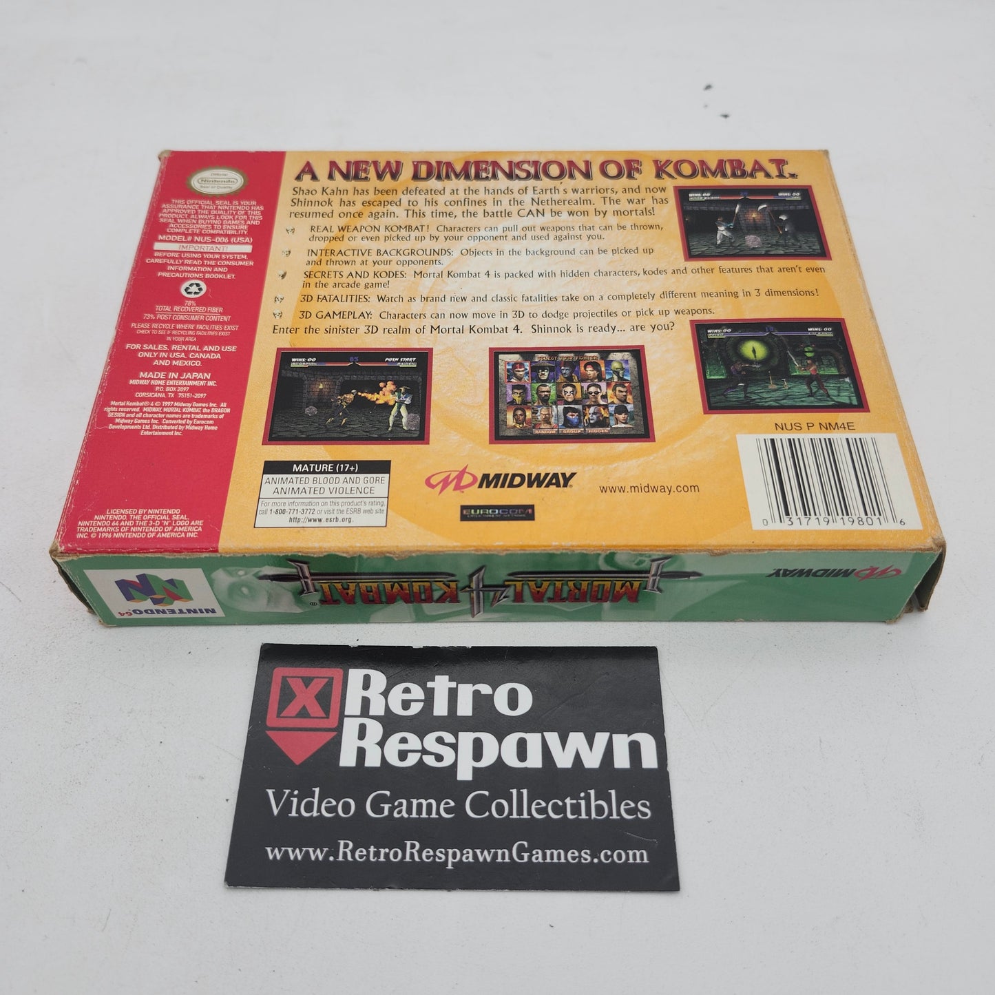 Mortal Kombat 4 - Nintendo 64 (Complete)