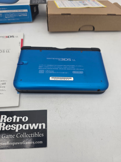 Modded Nintendo 3DS LL Blue & Black - JP Nintendo 3DS (Complete)