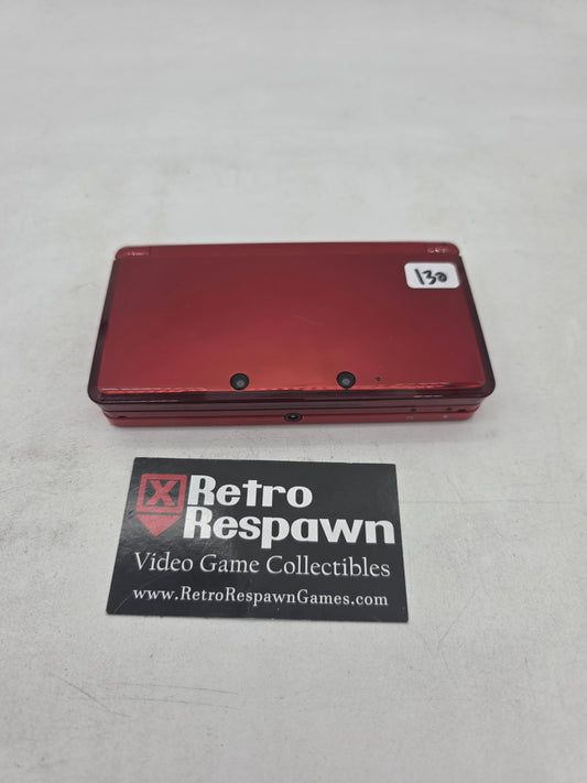Nintendo 3DS Flame Red - Nintendo 3DS (Console + Charger)