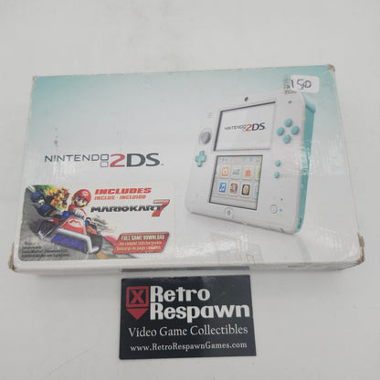 Nintendo 2DS White and Turquoise  [Included Mario Kart 7] - Nintendo DS (Complete)