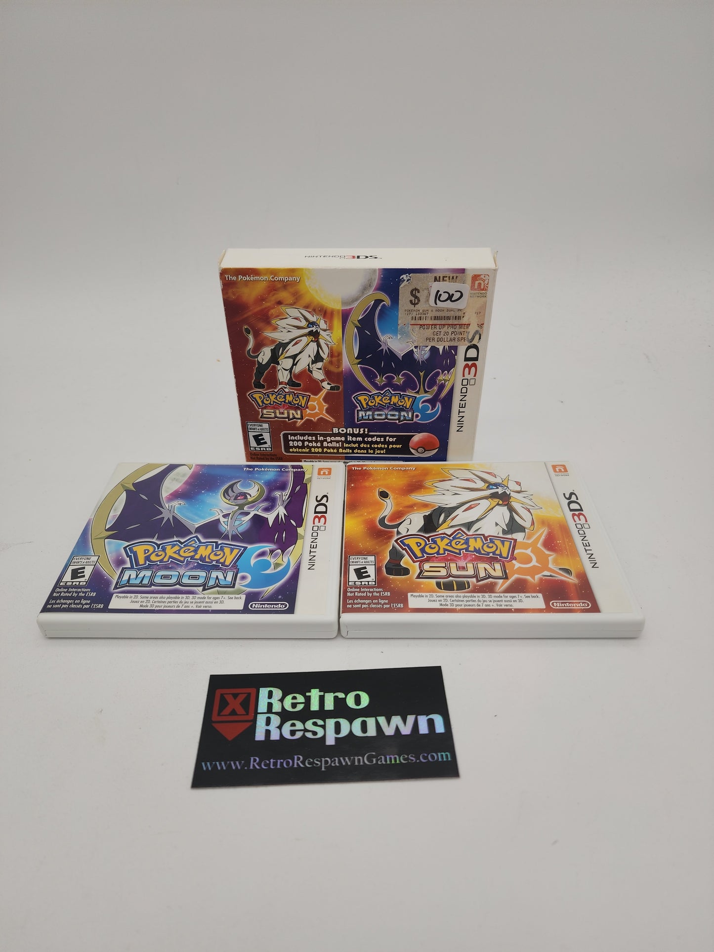 Pokemon Sun & Pokemon Moon Dual Pack - Nintendo 3DS (Complete)