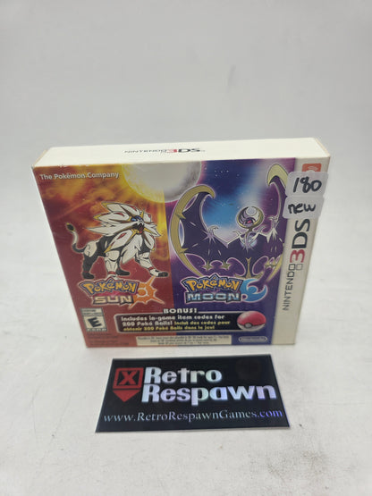 Pokemon Sun & Pokemon Moon Dual Pack - Nintendo 3DS (Sealed)