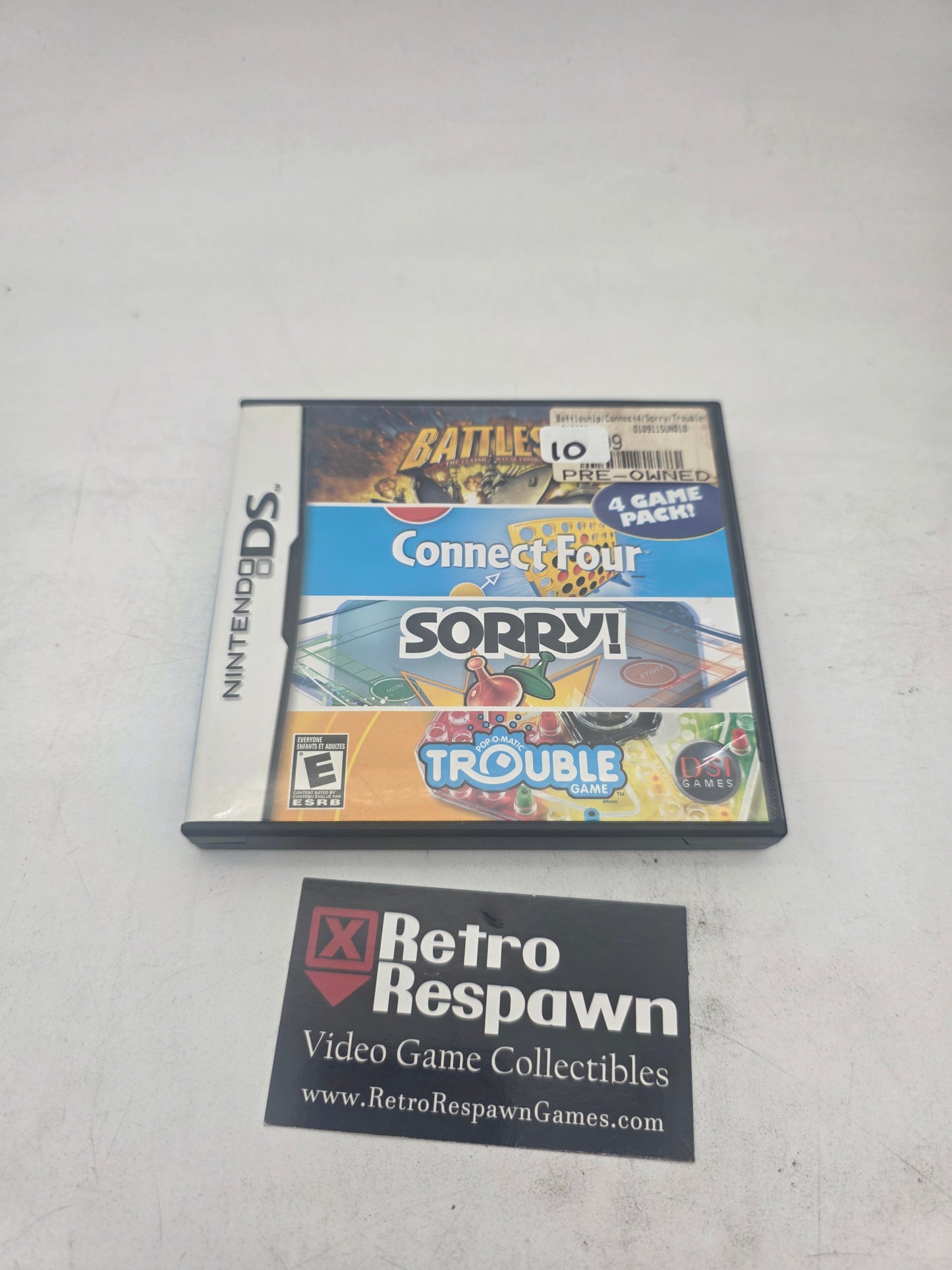 Battleship / Connect Four / Sorry / Trouble - Nintendo DS (Complete)