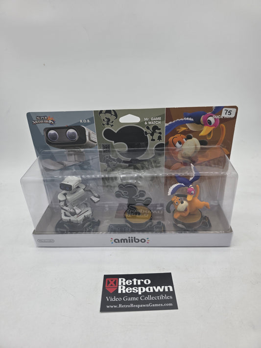 R.O.B. Mr. Game & Watch and Duck Hunt Tripple Pack - Amiibo (Sealed)