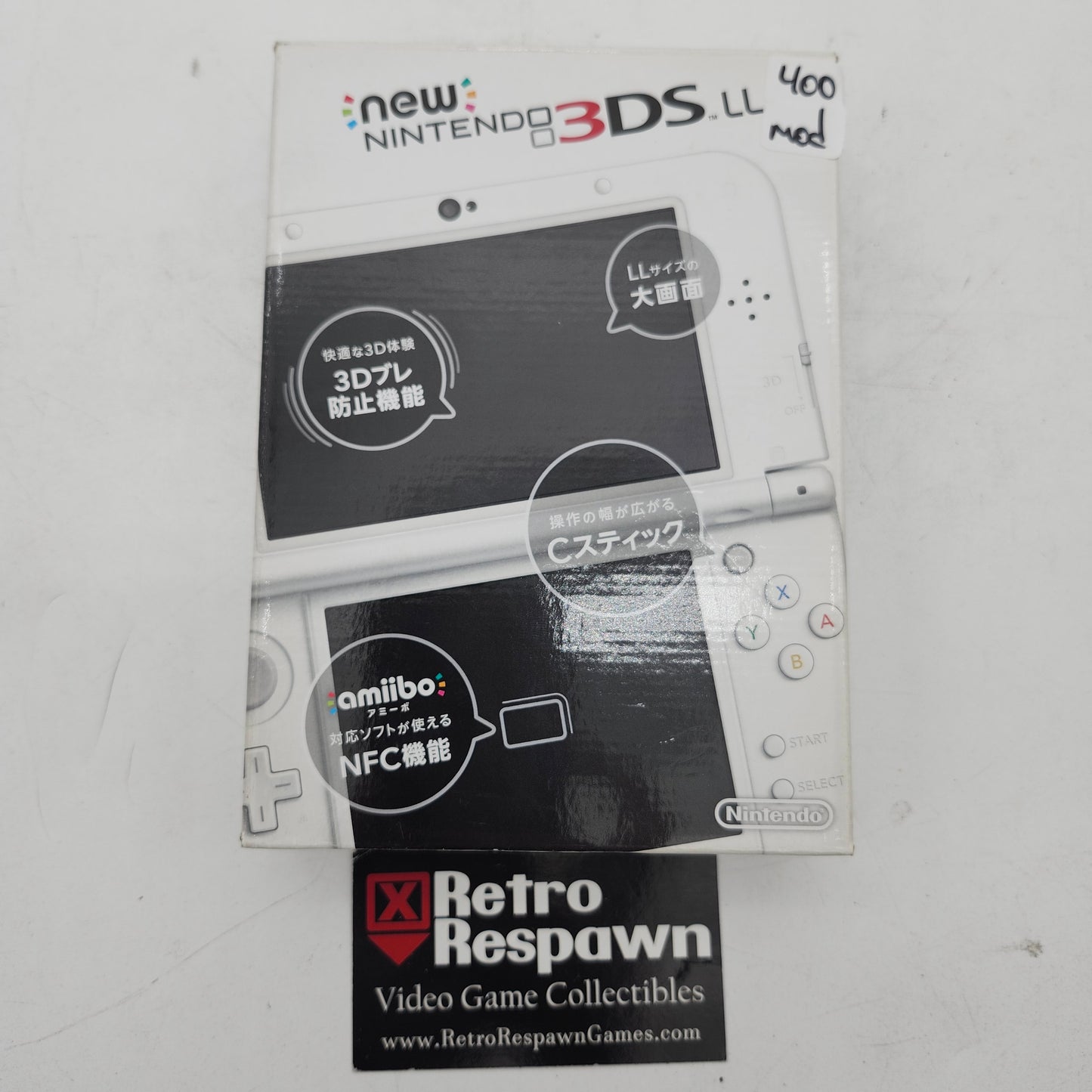 Modded New Nintendo 3DS LL Pearl White - JP Nintendo 3DS (Complete)