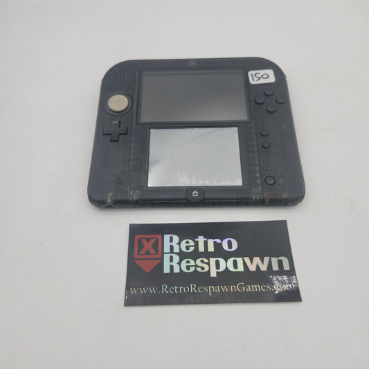 Modded Transparent Black 2DS Console - Nintendo 2ds/3ds (Console + Charger)