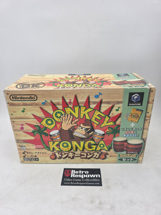 Nintendo Donkey Konga GameCube Drum Controller Bundle - JP Gamecube (Complete)