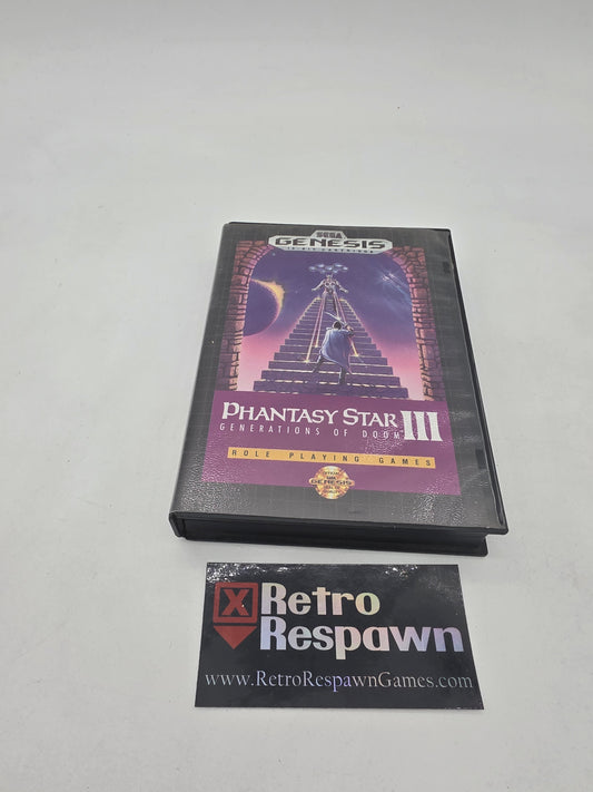Phantasy Star III Generations of Doom - Sega Genesis (Missing Manual)