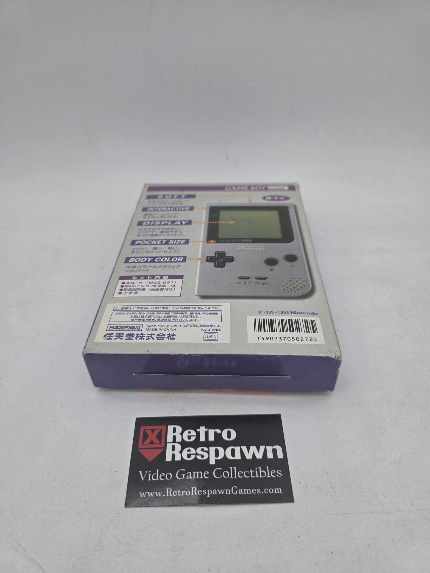 Silver Gameboy Pocket -JP Gameboy (Complete)