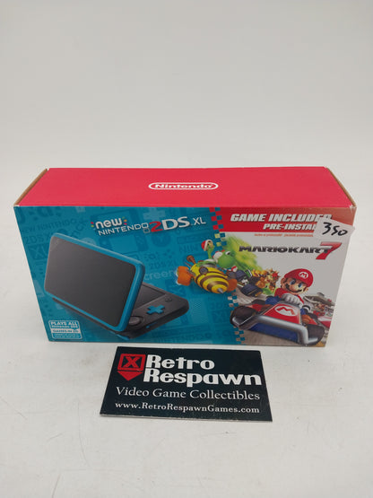New Nintendo 2DS XL Black & Turquoise [Mario Kart 7 Bundle] - Nintendo 3DS (Complete)