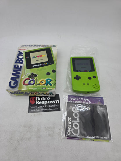 Back Lit Game Boy Color Kiwi - GameBoy Color (Complete)