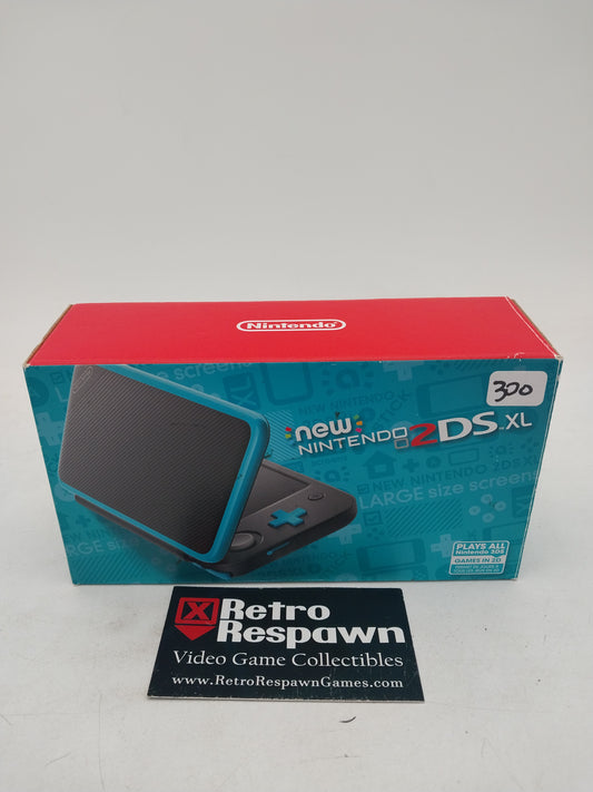New Nintendo 2DS XL Black & Turquoise - Nintendo 3DS (Complete)