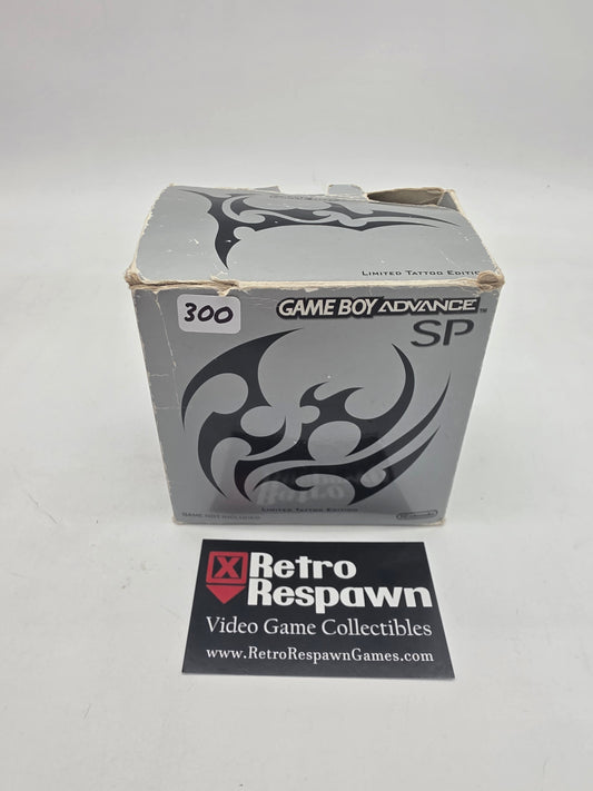 Gameboy Advance SP Limited Tattoo Edition - PAL Nintendo Gameboy Advcane (Box, Console Charger)