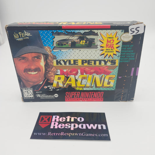 Kyle Petty's No Fear Racing - Super Nintendo (Complete/ No Decal)