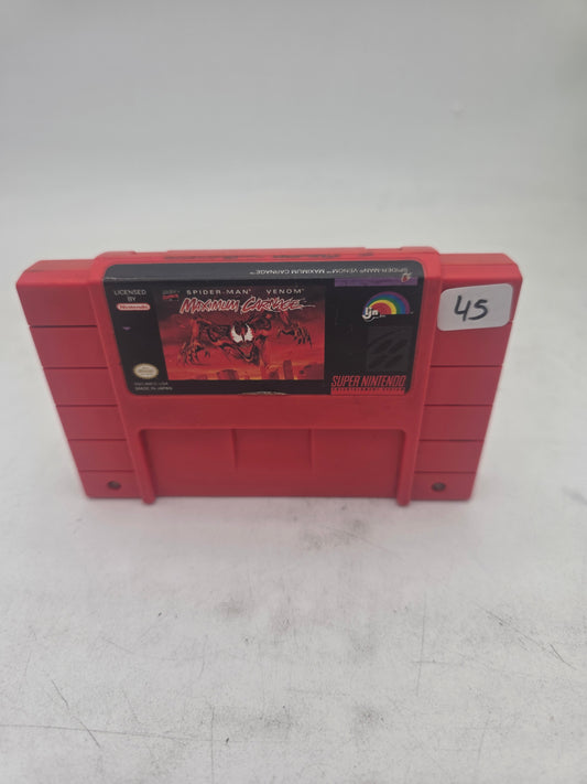 Spiderman Venom Maximum Carnage - Super Nintendo (Game Only)