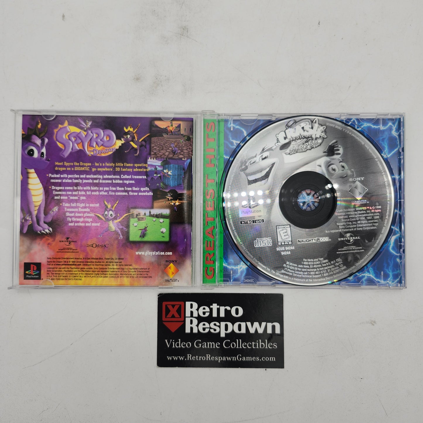 Crash Bandicoot Warped Greatest Hits - Playstation (Complete)