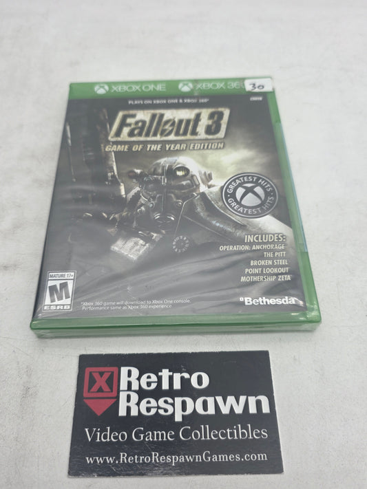 Fallout 3 [Game of the Year Edition] - Xbox One/Xbox 360 (Sealed)