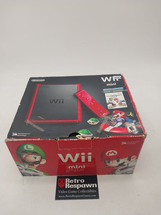 Nintendo Wii Mini System [Mario Kart Bundle] - Wii (Complete)