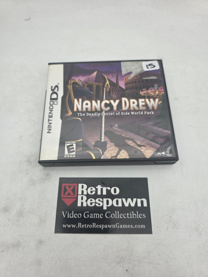 Nancy Drew The Deadly Secret of Old World Park - Nintendo DS (Complete)