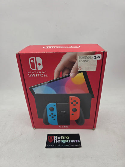 Nintendo Switch OLED with Black and Red Joy-Con - Nintendo Switch (Complete)