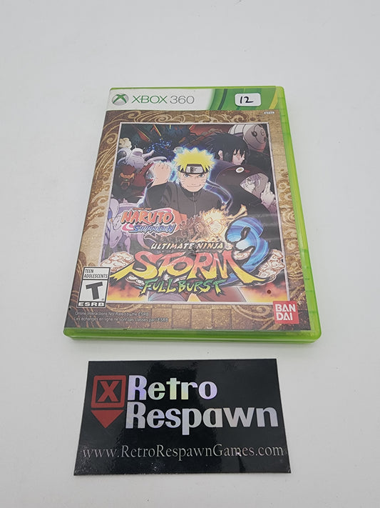 Naruto Shippuden Ultimate Ninja Storm 3 Full Burst - Xbox 360 (Complete)