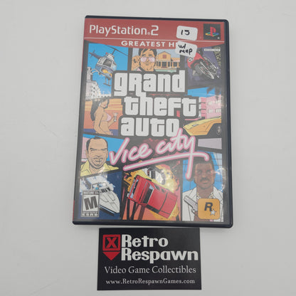Grand Theft Auto Vice City [Greatest Hits] - Playstation 2 (Complete With Map)