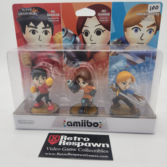 Mii Brawler/Mii Gunner/Mii Swordfighter Super Smash Bros - Amiibo (Sealed)