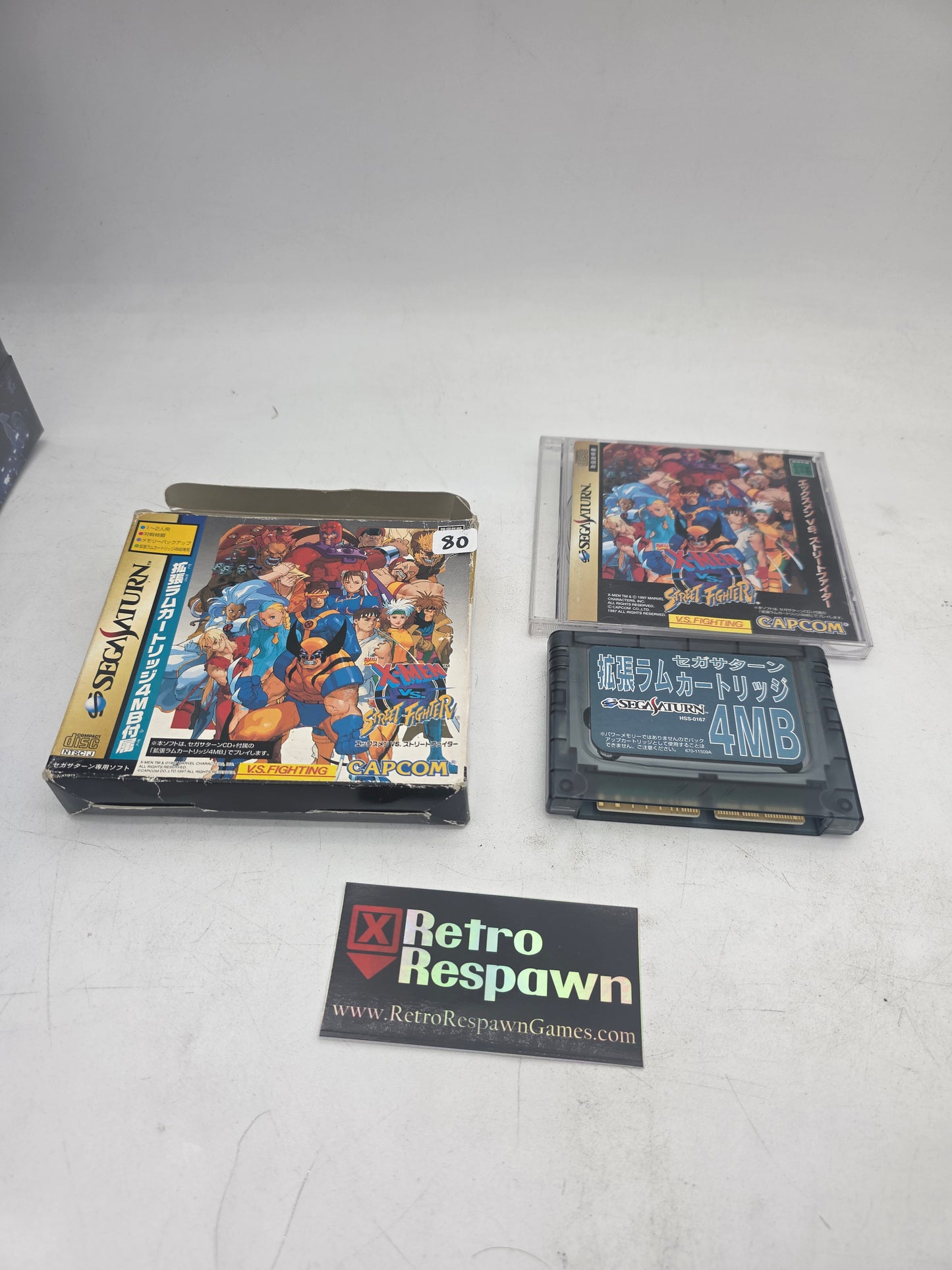 X-Men vs. Street Fighter [4MB RAM] - JP Sega Saturn (Complete/No Back Page)