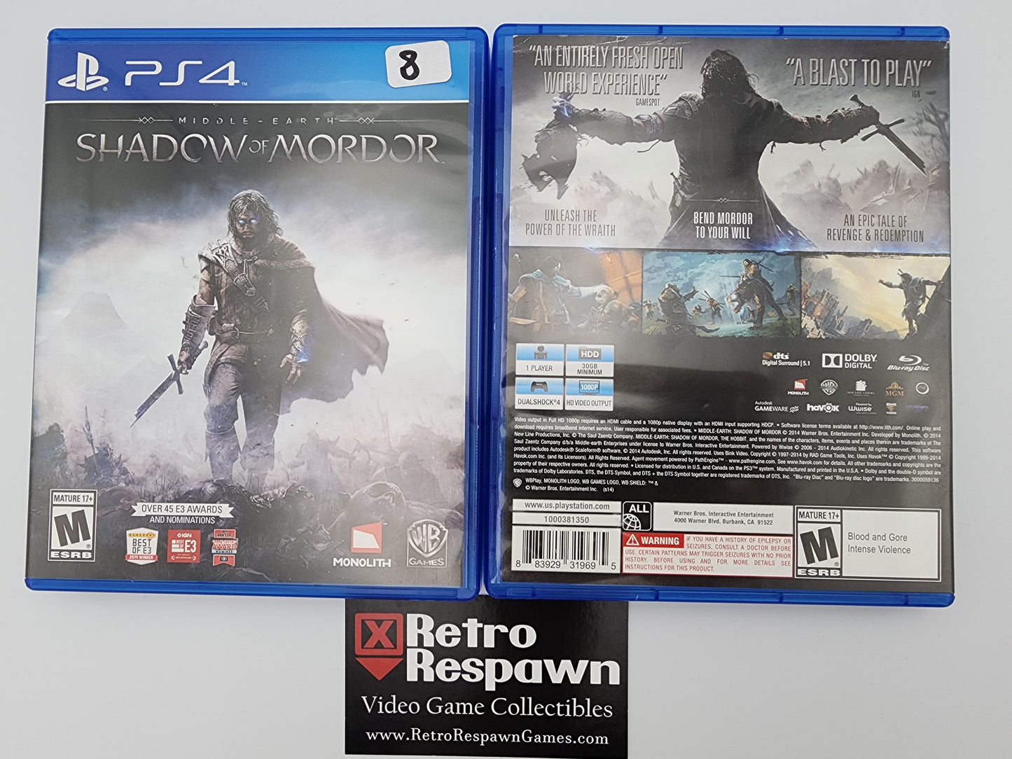 Shadow of Mordor - Playstation 4 (Complete)