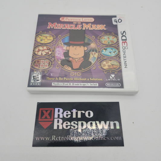 Professor Layton and The Miracle Mask - Nintendo 3DS (Complete)