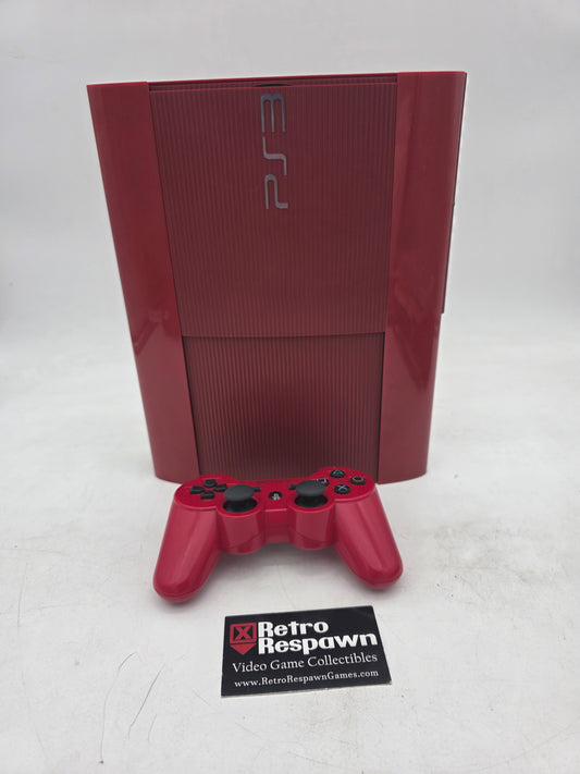 Playstation 3 Scarlet Red 500Gb Super Slim System - Playstation 3 (Console, Controller and all Wires)