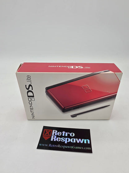 Red Crimson & Black Nintendo DS Lite - Nintendo DS (Complete)